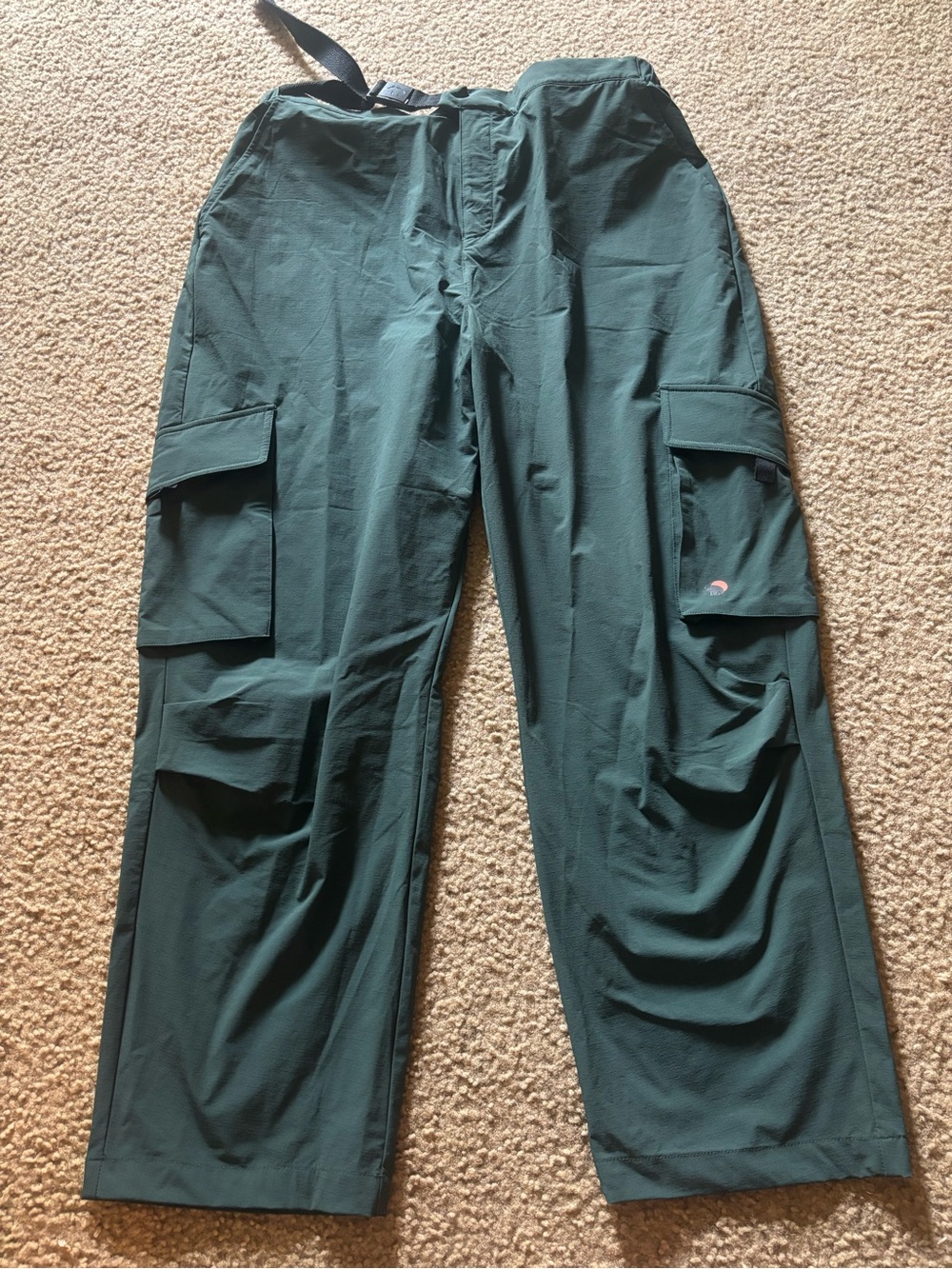 Wondery Outdoors Women Large Climbing Pants Hiking Stretch Green Cargo Pockets